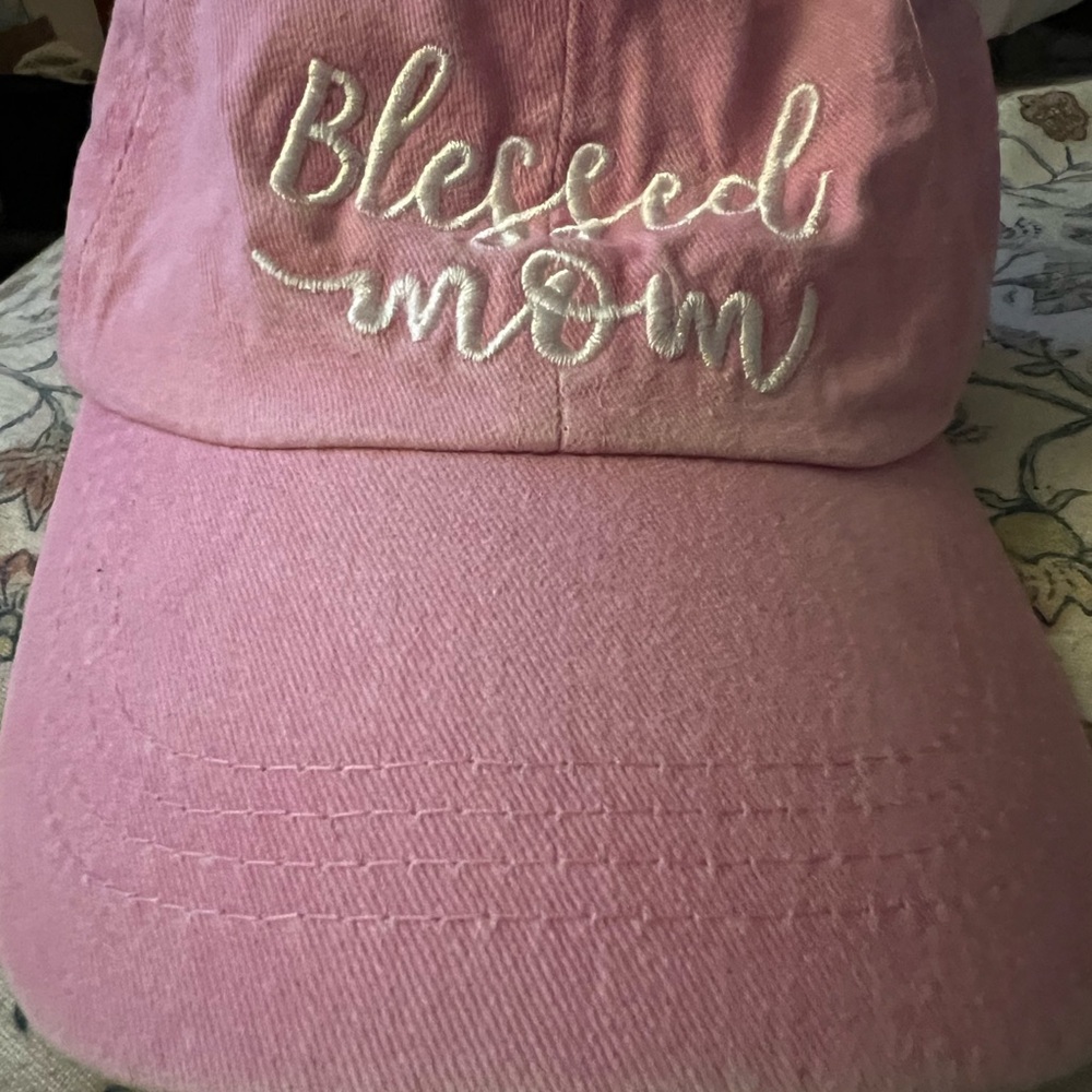 Pink Blessed Mom Cap